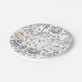 キュートハロウィーンホワイト子供の誕生日パーティープレート ペーパープレート (アングル)