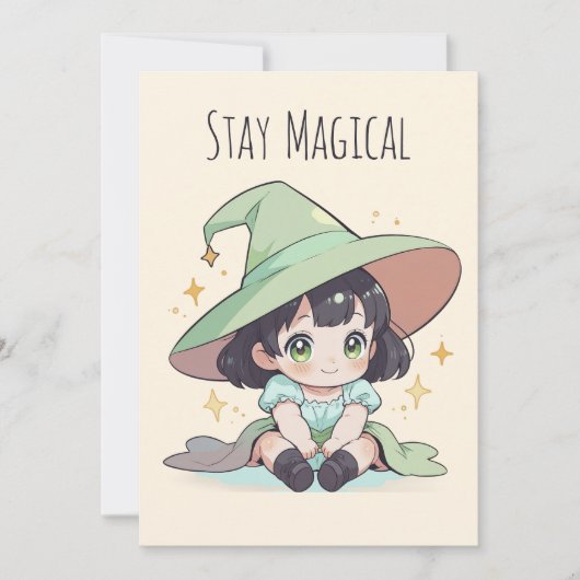 キュートハロウィーンマジカルかわいいベビーウィッチ シーズンカード (正面)
