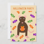 キュートハロウィーンラットとカボチャカスタムパーティー 招待状 (正面)