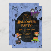 キュートハロウィーンラマ2パーティー 招待状 (正面/裏面)