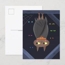 キュートハロウィーンヴァンパイアこうもり ポストカード