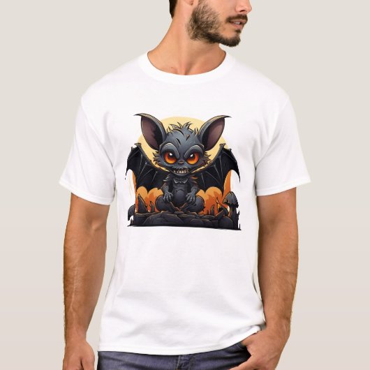 キュートハロウィーンヴァンパイアこうもり Tシャツ (正面)