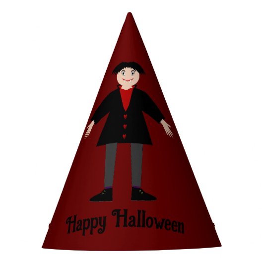 キュートハロウィーンヴァンパイアカスタム パーティーハット (正面)