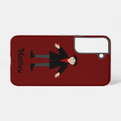 キュートハロウィーンヴァンパイア名前をカスタムする SAMSUNG GALAXYケース (裏面横)