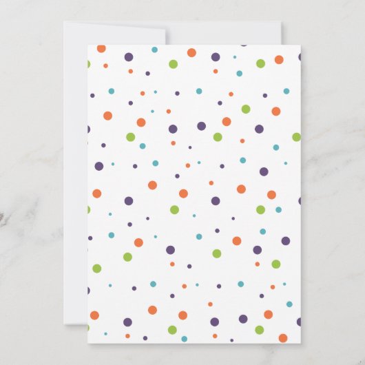 キュートハロウィーン子供の誕生日パーティの招待状 招待状 (裏面)