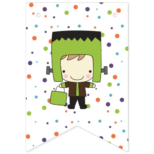 キュートハロウィーン子供の誕生日パーティーバンティング バンティングフラッグ (第1の旗)