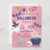 キュートハロウィーン幽霊パーティーカボチャ招待状 招待状 (正面)