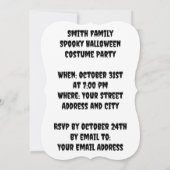 キュートハロウィーン幽霊パーティー 招待状 (裏面)