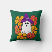 キュートハロウィーン幽霊フラワーリース クッション (裏面)