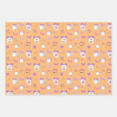 キュートハロウィーン幽霊誕生日 ラッピングペーパーシート (正面3)