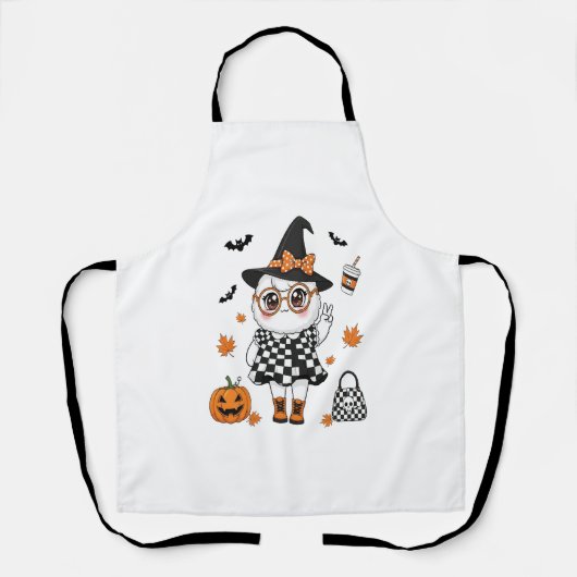 キュートハロウィーン幽霊 エプロン (正面)