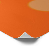 キュートハロウィーン幽霊&カボンプキンオンオレンジ ポスター (角)