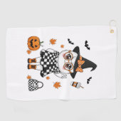 キュートハロウィーン幽霊 ゴルフタオル (横)