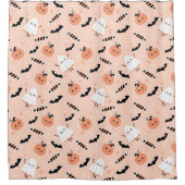 キュートハロウィーン幽霊 シャワーカーテン (正面)