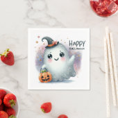 キュートハロウィーン幽霊 スタンダードカクテルナプキン (インサイチュ)