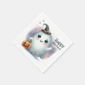 キュートハロウィーン幽霊 スタンダードカクテルナプキン (角)