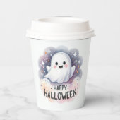 キュートハロウィーン幽霊 紙コップ (裏面)