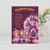 キュートハロウィーン招待状 子供へ 招待状 (スタンド正面)