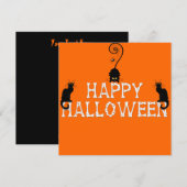 キュートハロウィーン招待状 招待状 (正面/裏面)