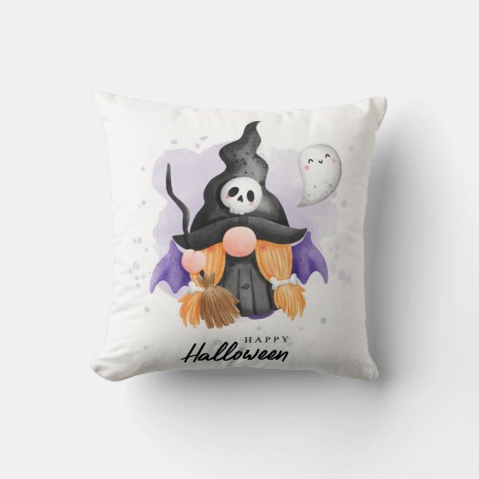 キュートハロウィーン格言ウィッチ装飾用クッション クッション (正面)