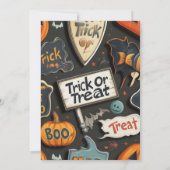 キュートハロウィーン格言 招待状 (裏面)