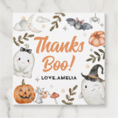 キュートハロウィーン誕生日スクエアメッセージカード フェイバータグ (正面)