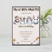 キュートハロウィーン誕生日 招待状 (スタンド正面)