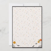 キュートハロウィーン誕生日 招待状 (裏面)