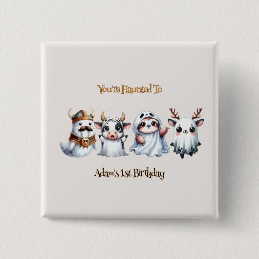 キュートハロウィーン誕生日 缶バッジ (正面)