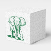 キュートハンターグリーンエレファントラインスケッチ フェイバーボックス (正面サイド)