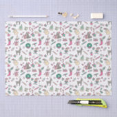 キュートハンドドロッドホリデードードルズクリスマス 薄葉紙 (クラフト)