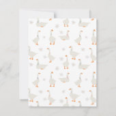 キュートハンドドローグース&デイジー名前をカスタムする ノートカード (裏面)