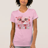 キュートハートキャラ 月まで愛して Tシャツ (正面)
