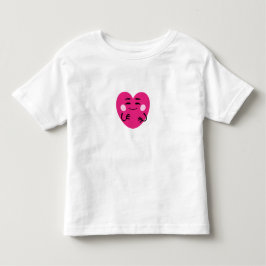 キュートハートハート カートゥーンラブステッカー バレンタインアート トドラーTシャツ