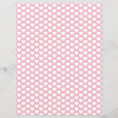 キュートハートパターンパステルピンクスクラップブック紙 (正面)