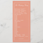 キュートハートピーチ結婚式 プログラム (裏面)