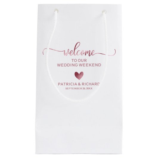 キュートハート結婚ズウェルカムホテルスモール抱き枕 スモールペーパーバッグ (正面)