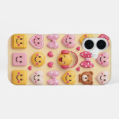 キュートハート絵文字フォンケース iPhone 16ケース (裏面横)