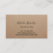 キュートハート美しいサロンスパ素朴クラフトロイヤリティ ロイヤリティカード (裏面)