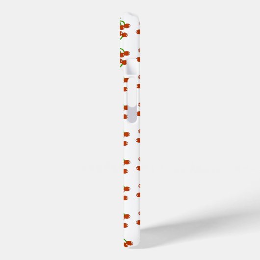 キュートハーベストレッドさくらんぼおもしろいパターンデザイン Case-Mate iPhoneケース (裏面 / 左)