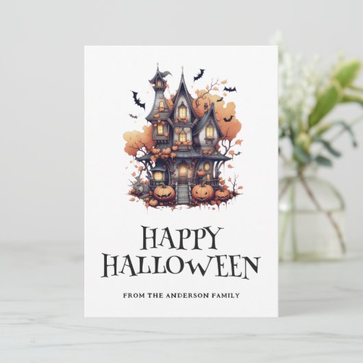 キュートハ幽霊のよく出るウスこうもりカボンプキンスハロウィンカード シーズンカード (スタンド正面)