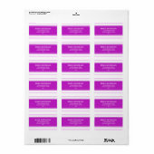 キュートバイオレット差出人住所ラベル ラベル (フルシート)