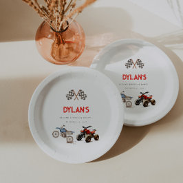 キュートバイク複合テーマ誕生日 ペーパープレート