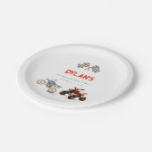 キュートバイク複合テーマ誕生日 ペーパープレート (アングル)