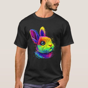 キュートバカラフルニー顔デザインアポップ・アートのートスタイル Tシャツ
