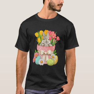 キュートバカラフルニー顔絞り染め赤いハートフラワー Tシャツ