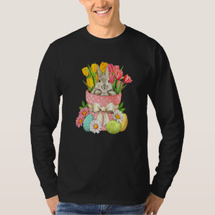 キュートバカラフルニー顔絞り染め赤いハートフラワー Tシャツ