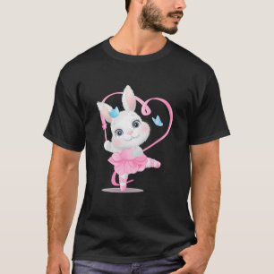 キュートバカラフルニー顔絞り染め赤いハートフラワー Tシャツ