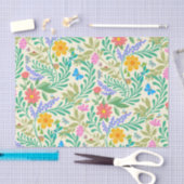 キュートバグおもしろいフローラ春サマーパステルイエロー 薄葉紙 (クラフト)