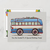 キュートバスツアーバス 招待状 (正面/裏面)